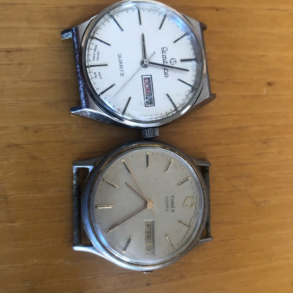 Timex Silver and Cream Watch